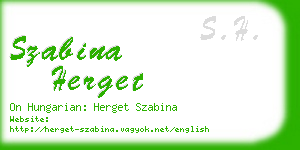 szabina herget business card